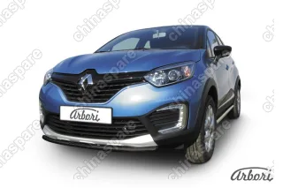 AFZDARK01B Защита переднего бампера Arbori d42 дизайнерская черная RENAULT KAPTUR 2016-