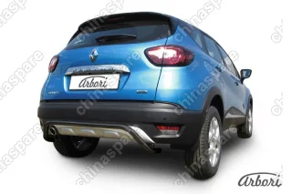 AFZDARK08B Защита заднего бампера Arbori d42 "скоба" черные RENAULT KAPTUR 2016-