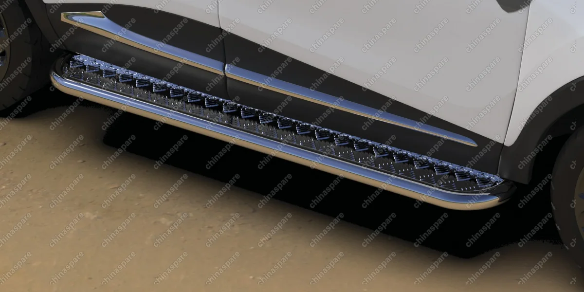 AFZDARK2WD03 Защита порогов d57 с листом усиленная Arbori нерж. сталь для Renault KAPTUR 2016-нв